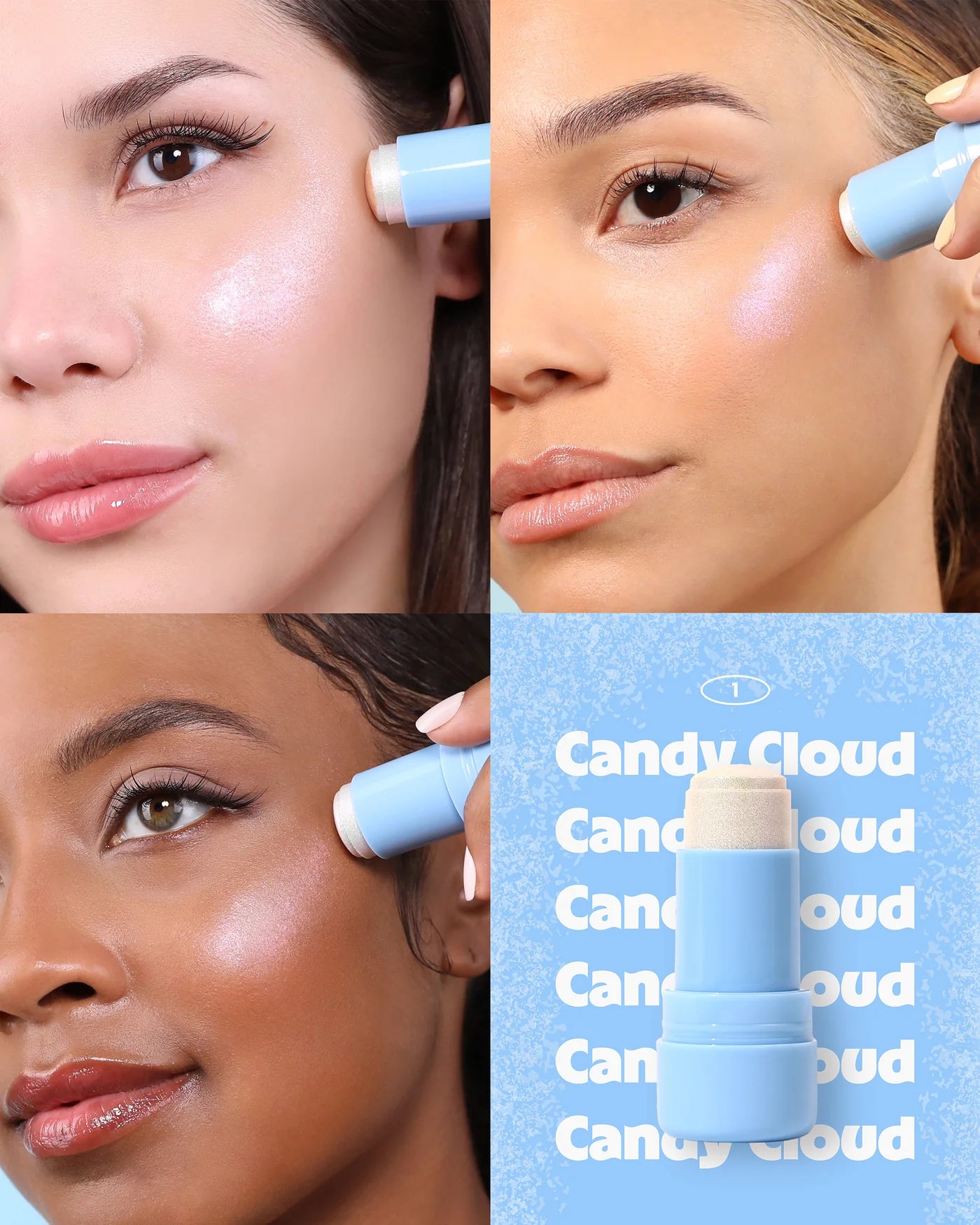 Moira Icy Glow Jelly Stick (IJS001, Candy Cloud) 3pc Bundle