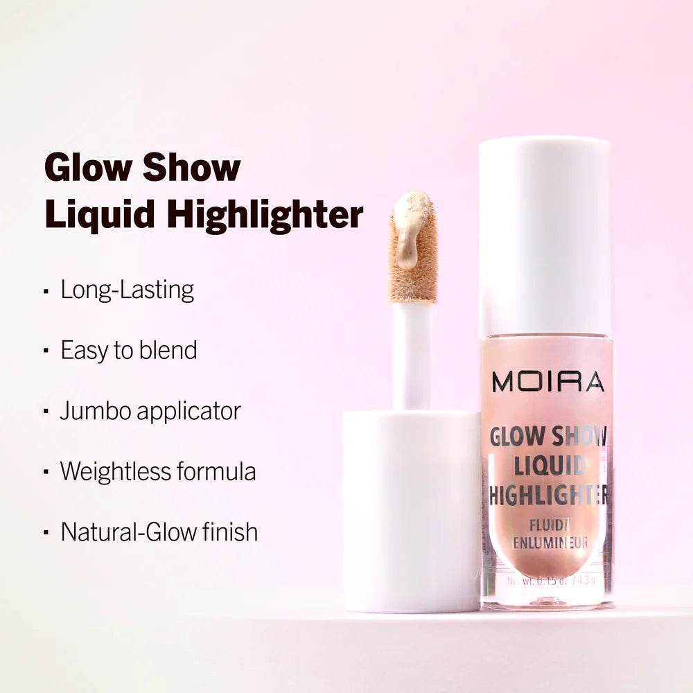 Moira Glow Show Liquid Highlighter (GSLH004, Satin Glow) 3pc Bundle