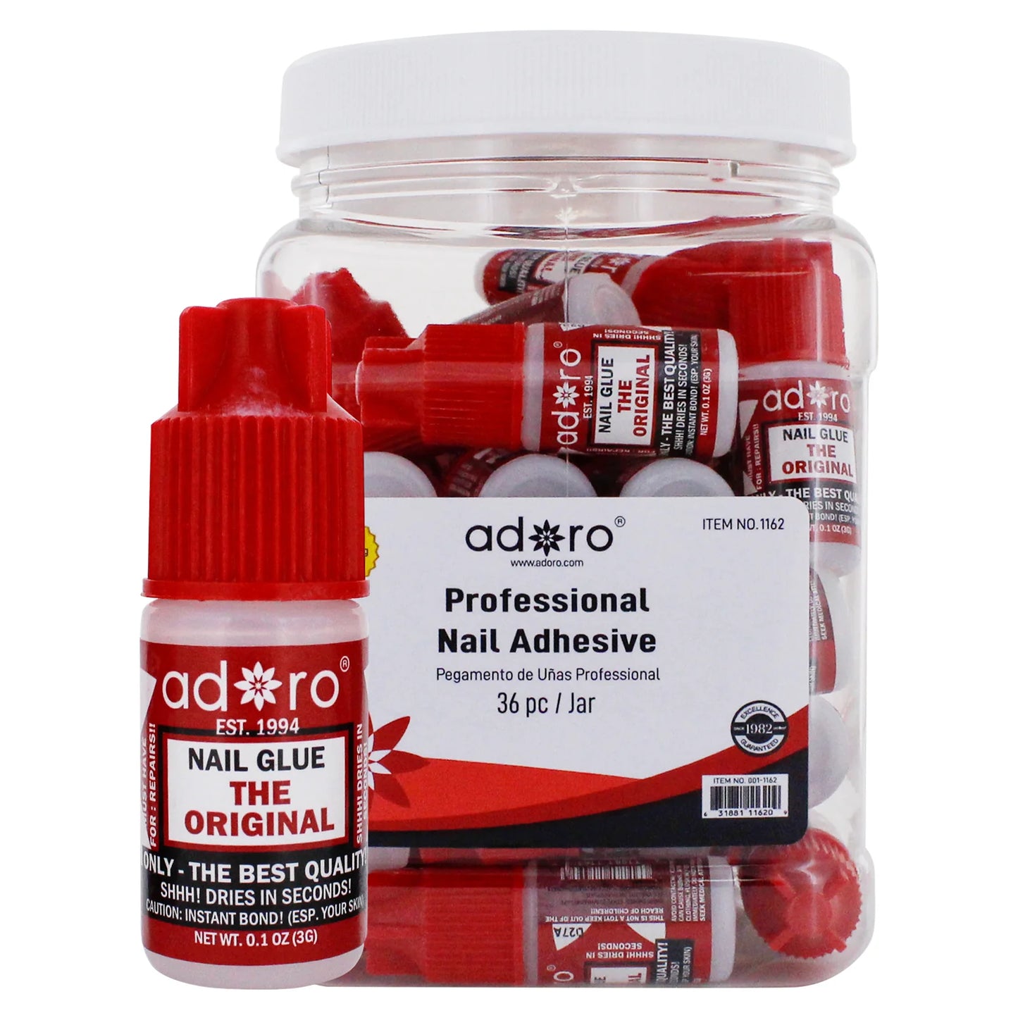Adoro Professional Nail Adhesive 36pc Jar
