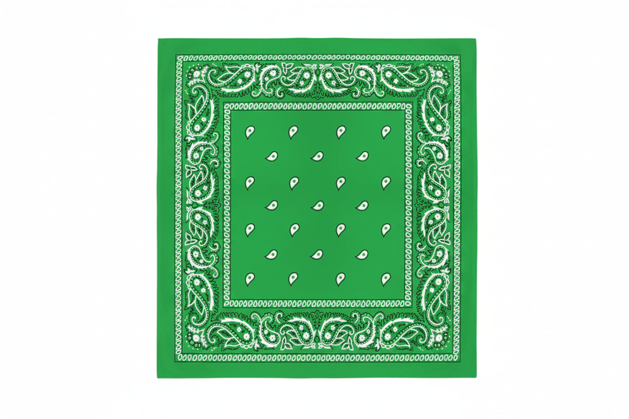 KBD-0810GR. Bandana Verde/Green 12PC