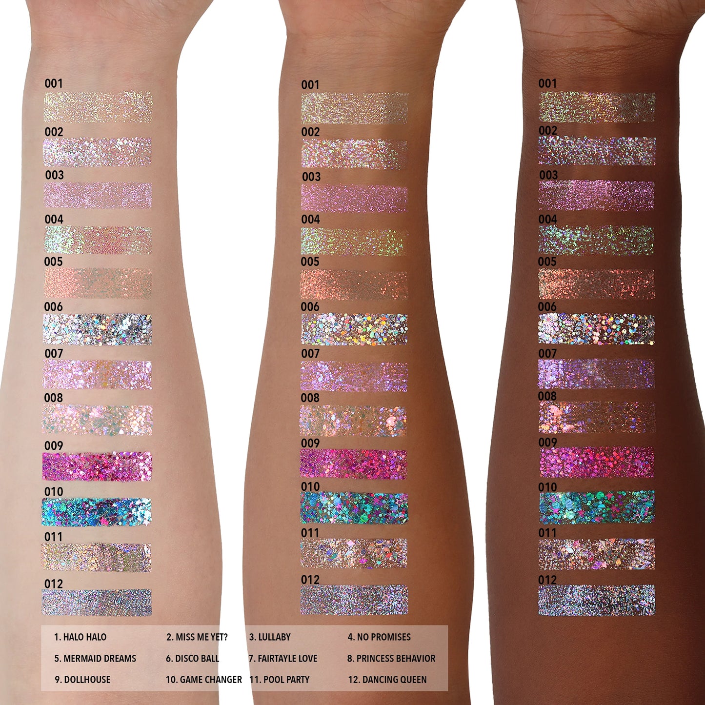 Hologram Glitter Gel (010, Game Changer) 3pc Bundle