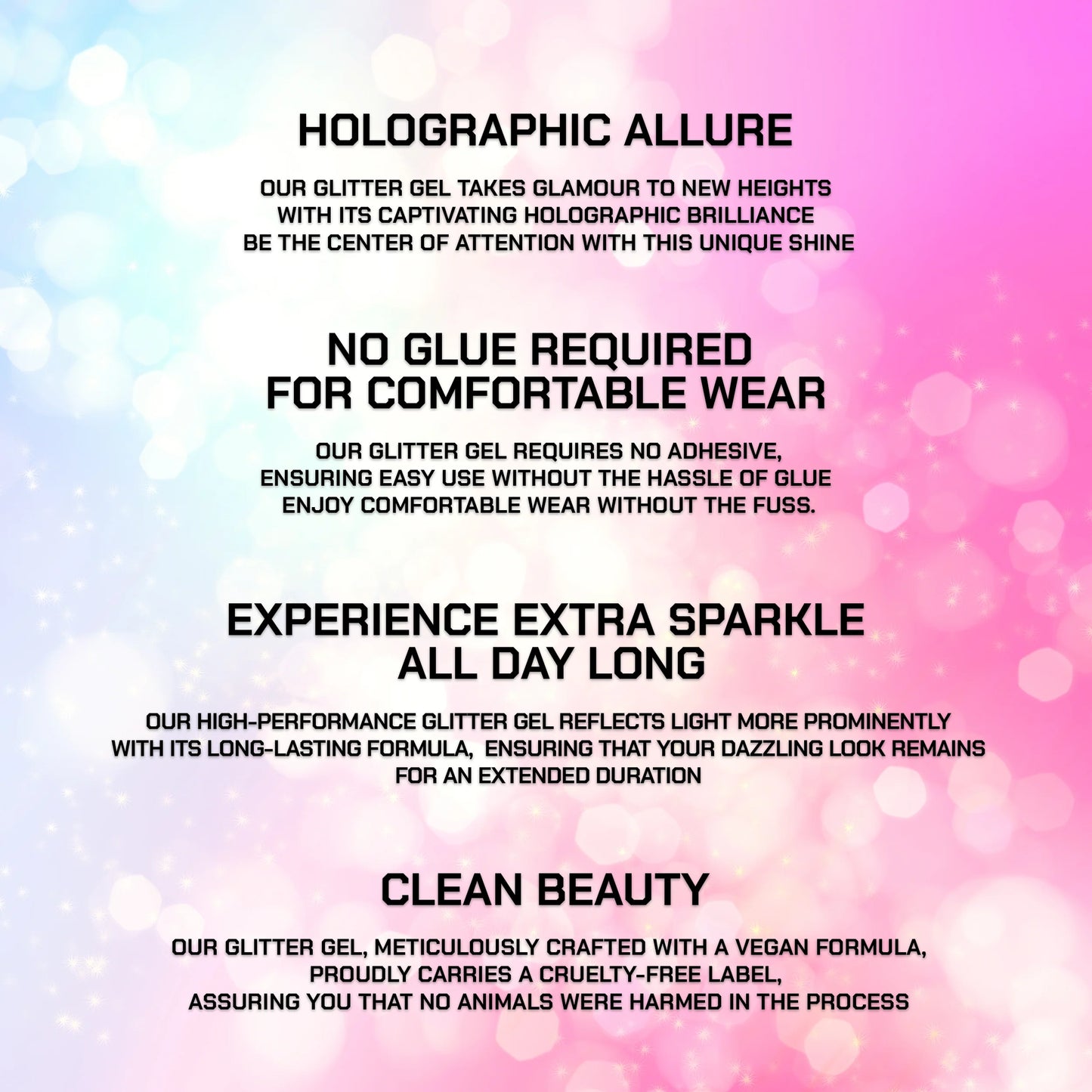Hologram Glitter Gel (010, Game Changer) 3pc Bundle