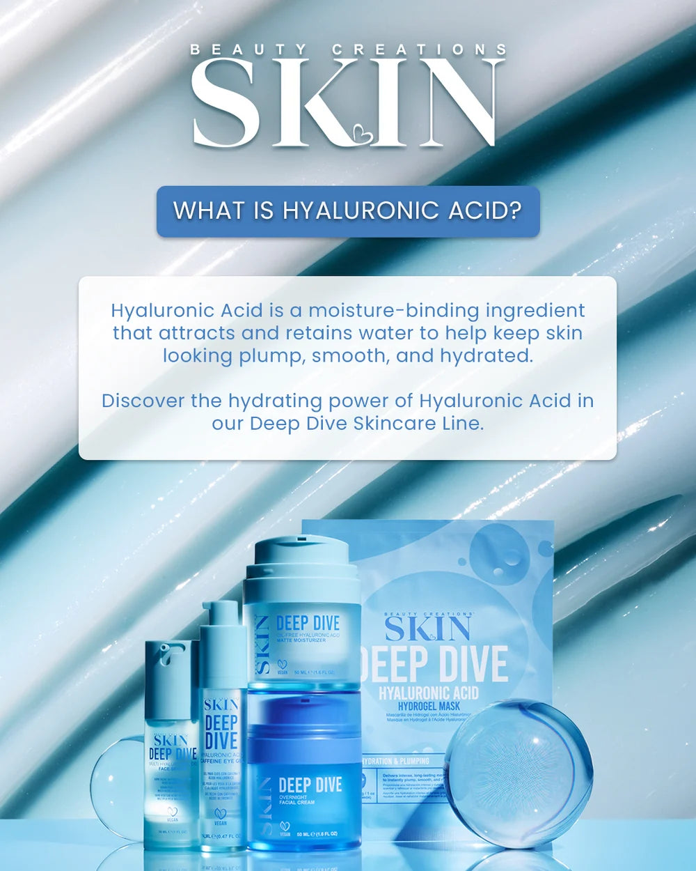 SK-DDFS Beauty Creations Deep Dive Multi-Hyaluronic Acid Face Serum 30ML (1PCS)