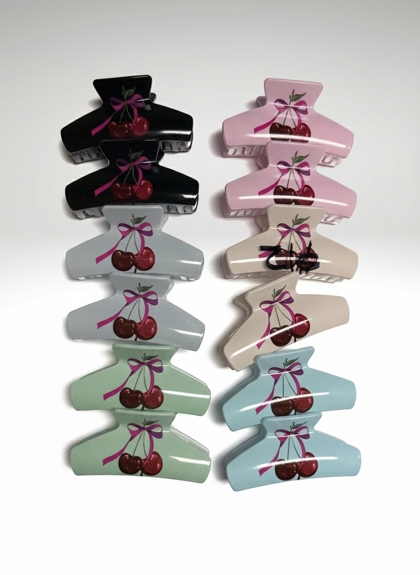KCL-11204 Cherry Hair Clips