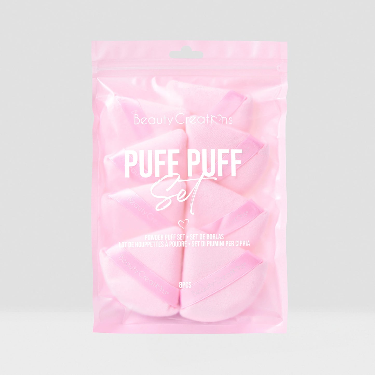 Beauty Creations Puff Puff Pink 8pc Set