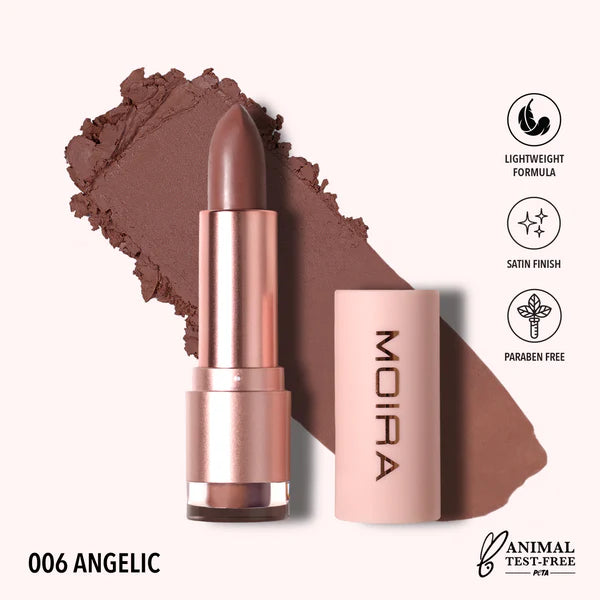 Moira Lip Goddess Lipstick (006, Angelic) 3pc Bundle