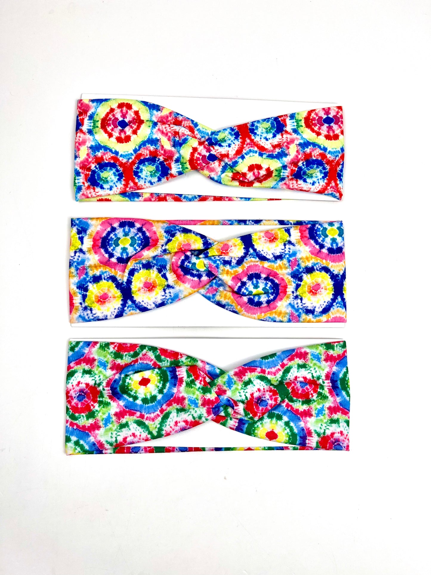 HBE-10235M Headbands Multicolor de tela 12pc