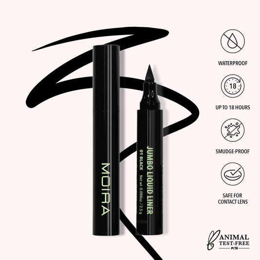 Moira Jumbo Liquid Liner (JLL001, Black) 3pc Bundle