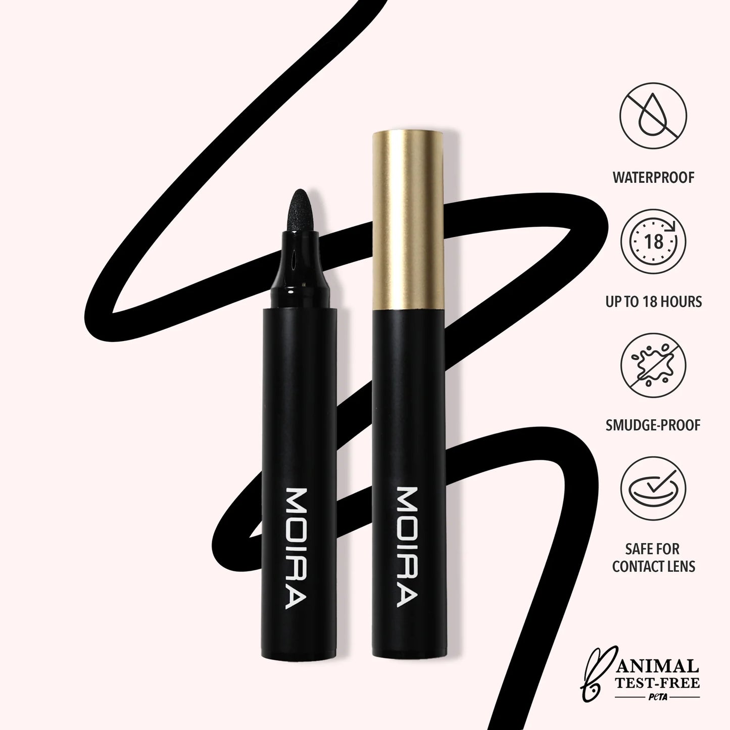 JML001 Jumbo Marker Liquid Liner (001, Black) 3pc Bundle