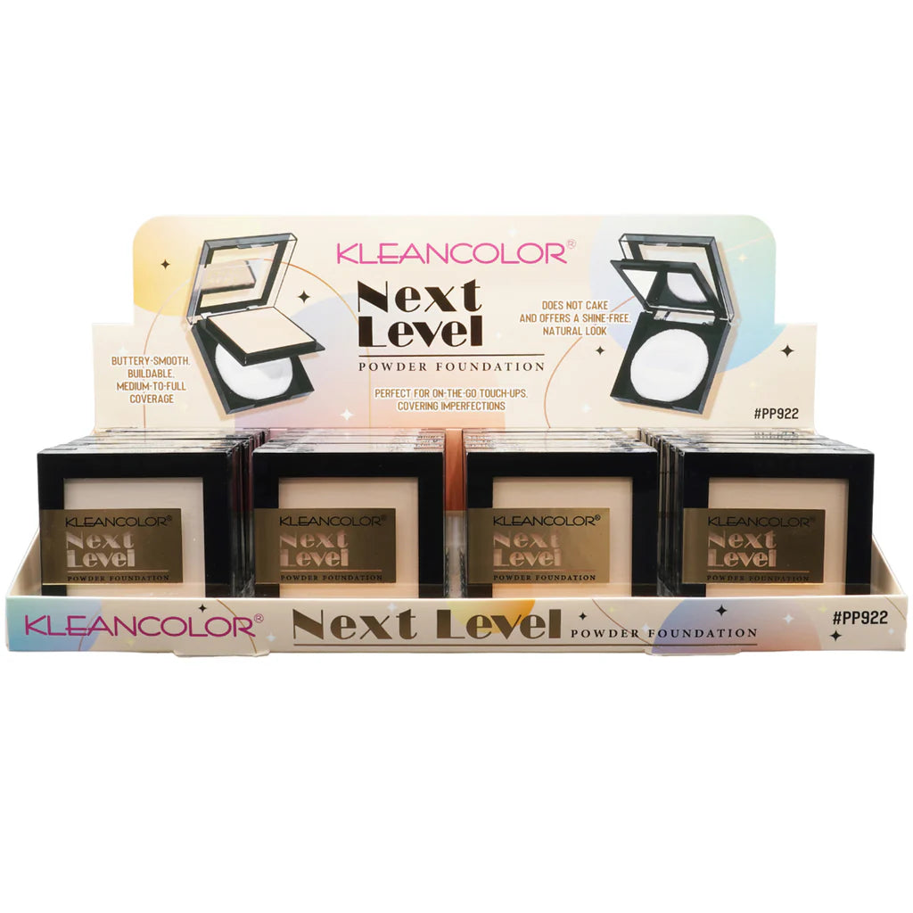 PP922 Kleancolor Next Level Powder Foundation Fair to Light Assorted Shades Display
