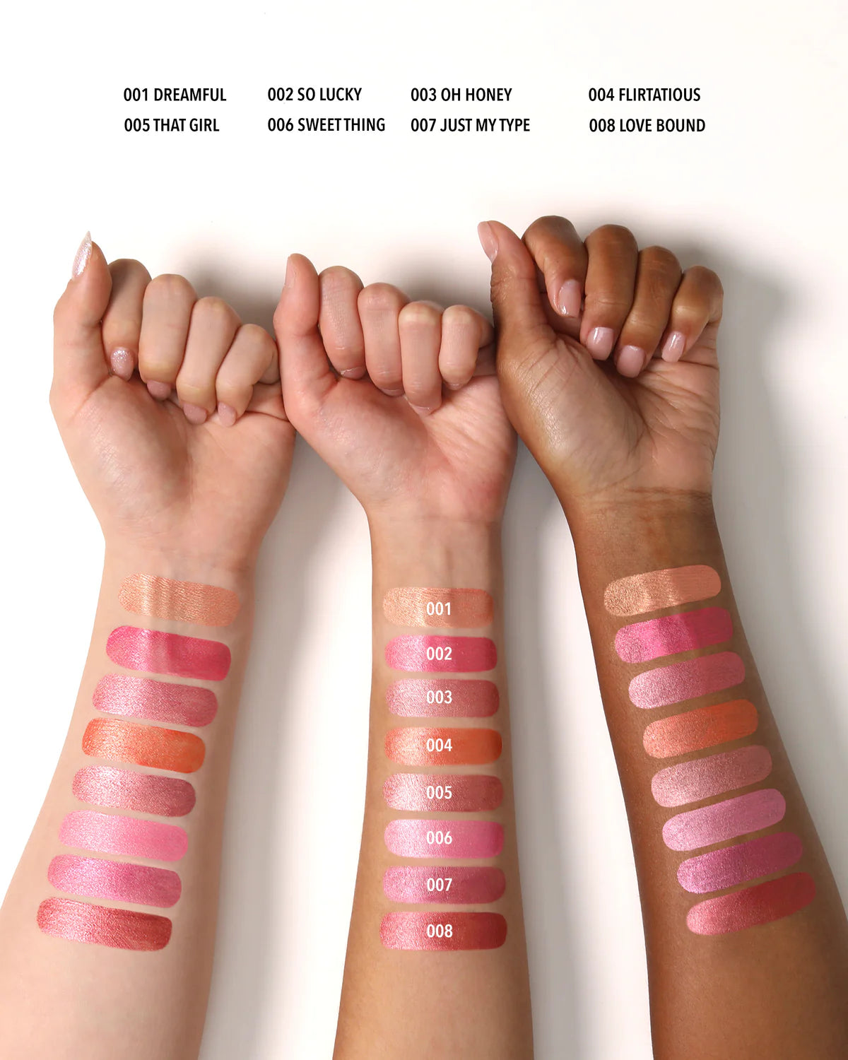 Moira Love Steady Shimmer Blush (LSS008, Love Bound) 3pc Bundle