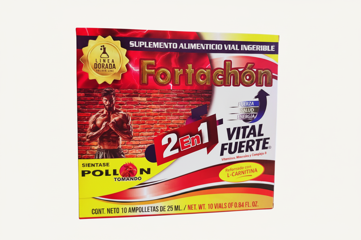 Suplemento Alimenticio Ampolletas "Fortachon 2 En 1"