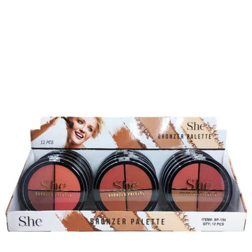 BP154 - She Makeup Bronzer & Blush  Palette Display