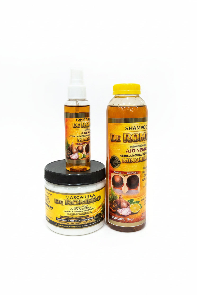 Tonico De Romero,Reforzado Ajo Negro, Cebolla Morada Y Minoxidil