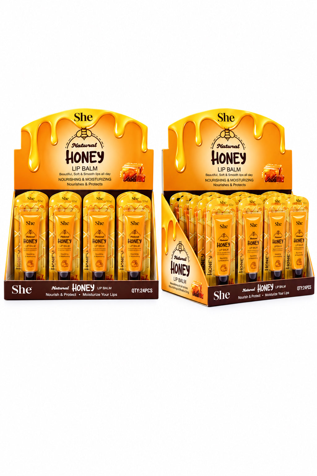 LB1089 S.he Makeup Honey Lip Balm Display (24PCS)