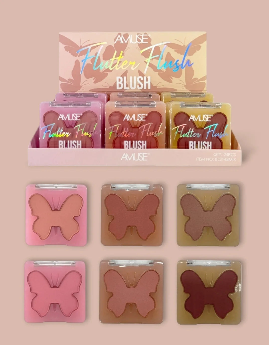 BL3143MIX - Amuse Flutter Blush Display