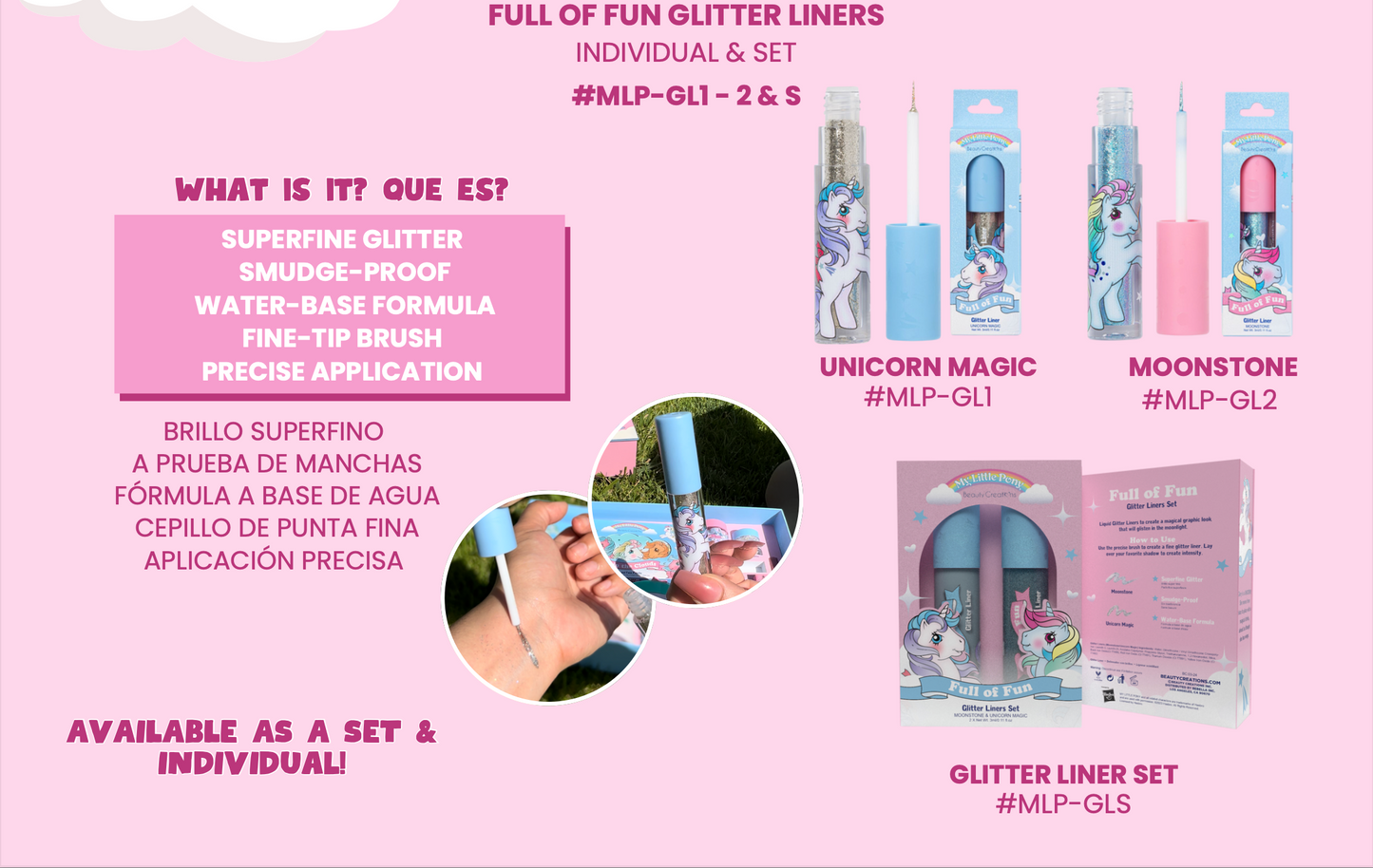 Beauty Creations x My Little Pony - Full of Fun Glitter Liners 6pc Set