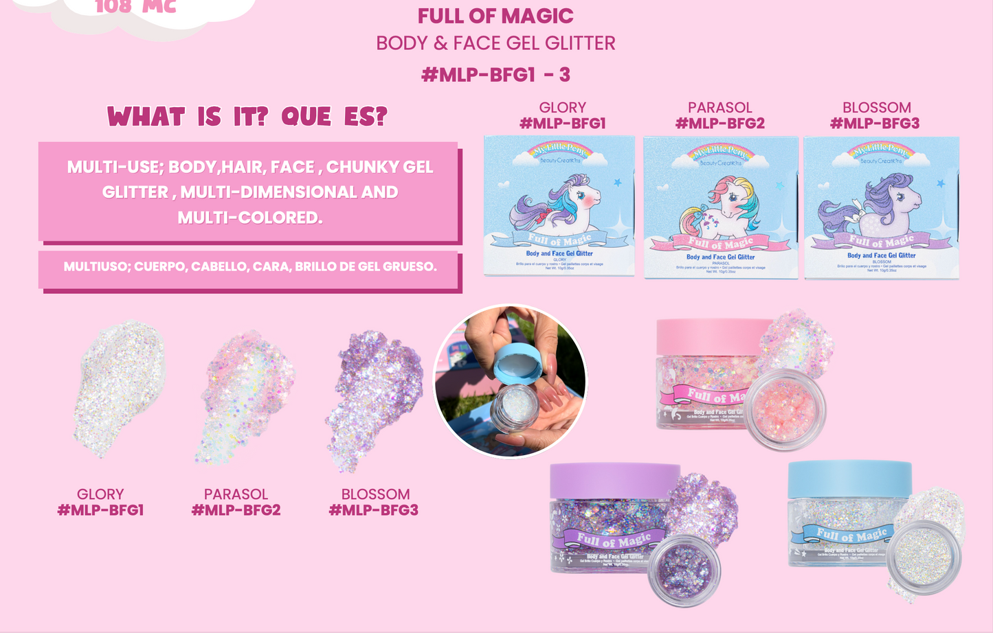 Beauty Creations x My Little Pony - Full of Magic Body & Face Glitter 1pc