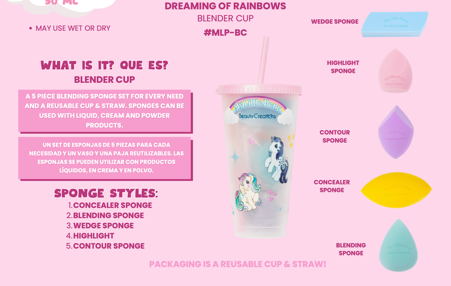 MLP-BC Beauty Creations x My Little Pony - Dreaming of Rainbows Blender Cup