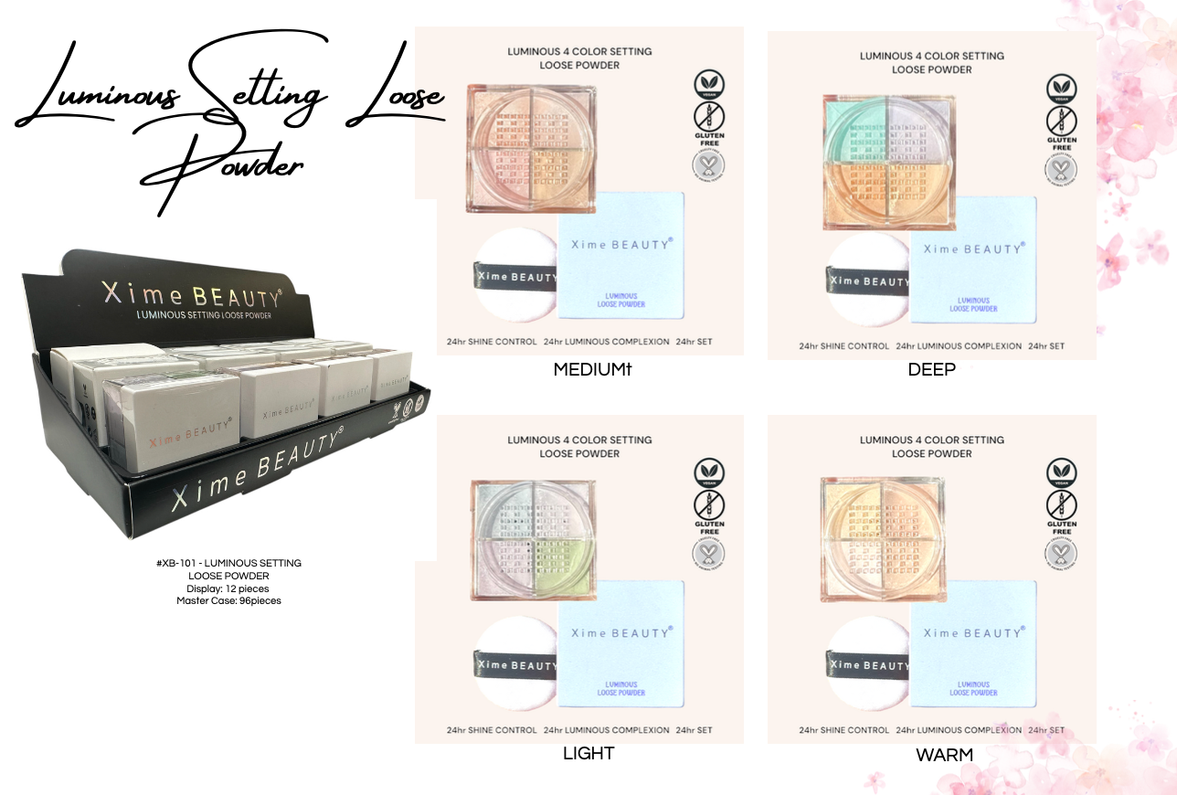 XB-101 Luminous 4 color Natural Finish Powder Display