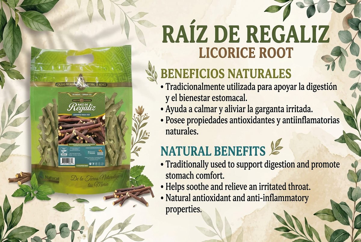 Raiz de Regaliz Té herbal 56g - 2 oz / Licorice Root Herbal Tea 56g - 2 oz