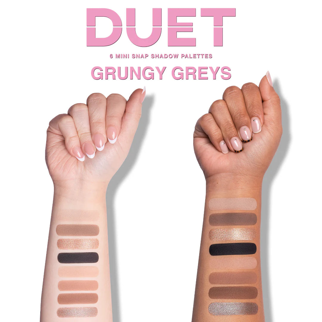 DUET-PAL6 Beauty Creations Grungy Greys 8 Colors Eyeshadow Palette