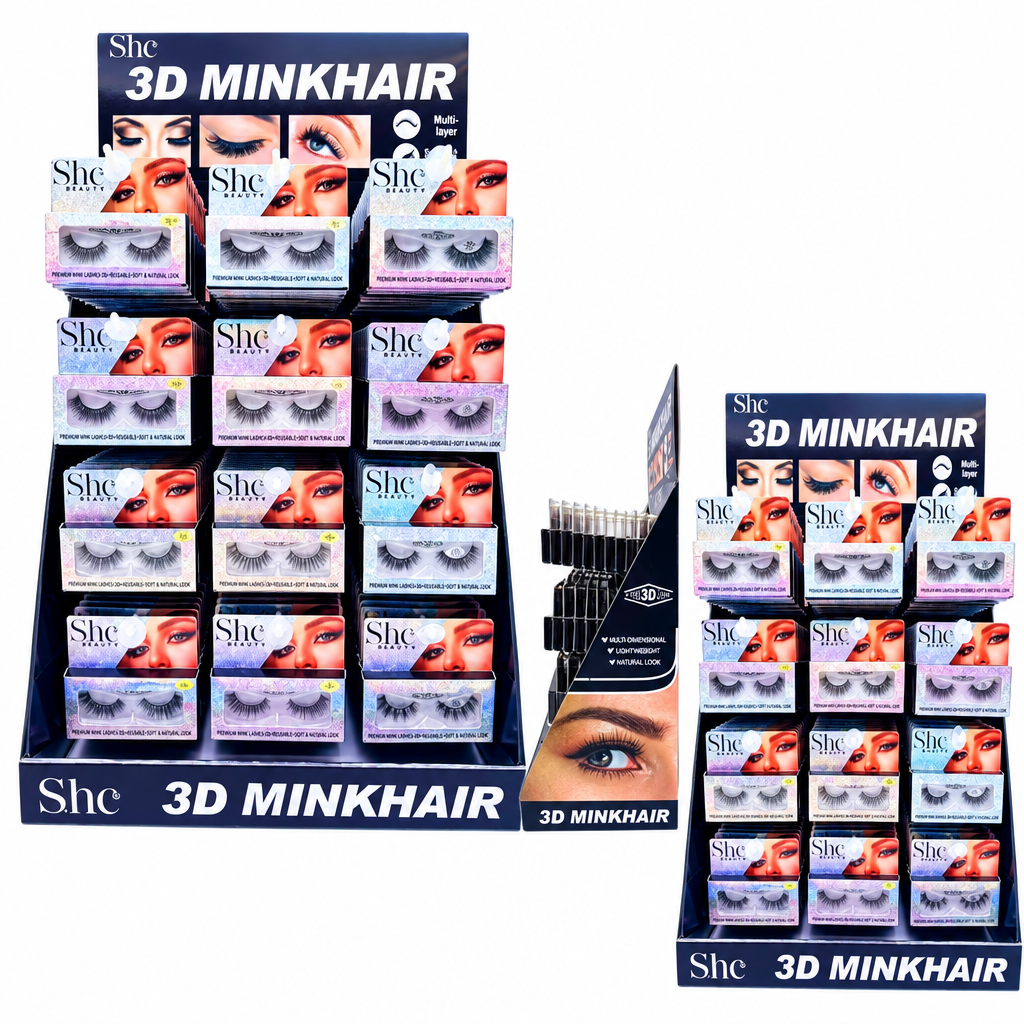 KEY100 S.HE Makeup 3D Lashes Display (144PCS)