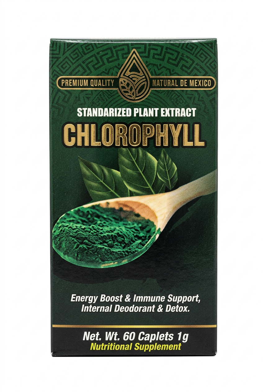 Suplemento Alimenticio Clorofila / Chlorophyll linea Premium 60 Capletas