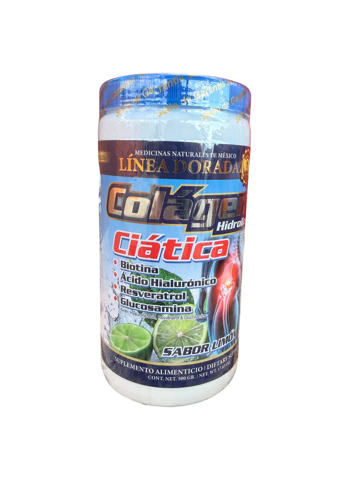 Suplemento Alimenticio Colageno Hidrolizado Ciatica "Sabor Limon" 500GR