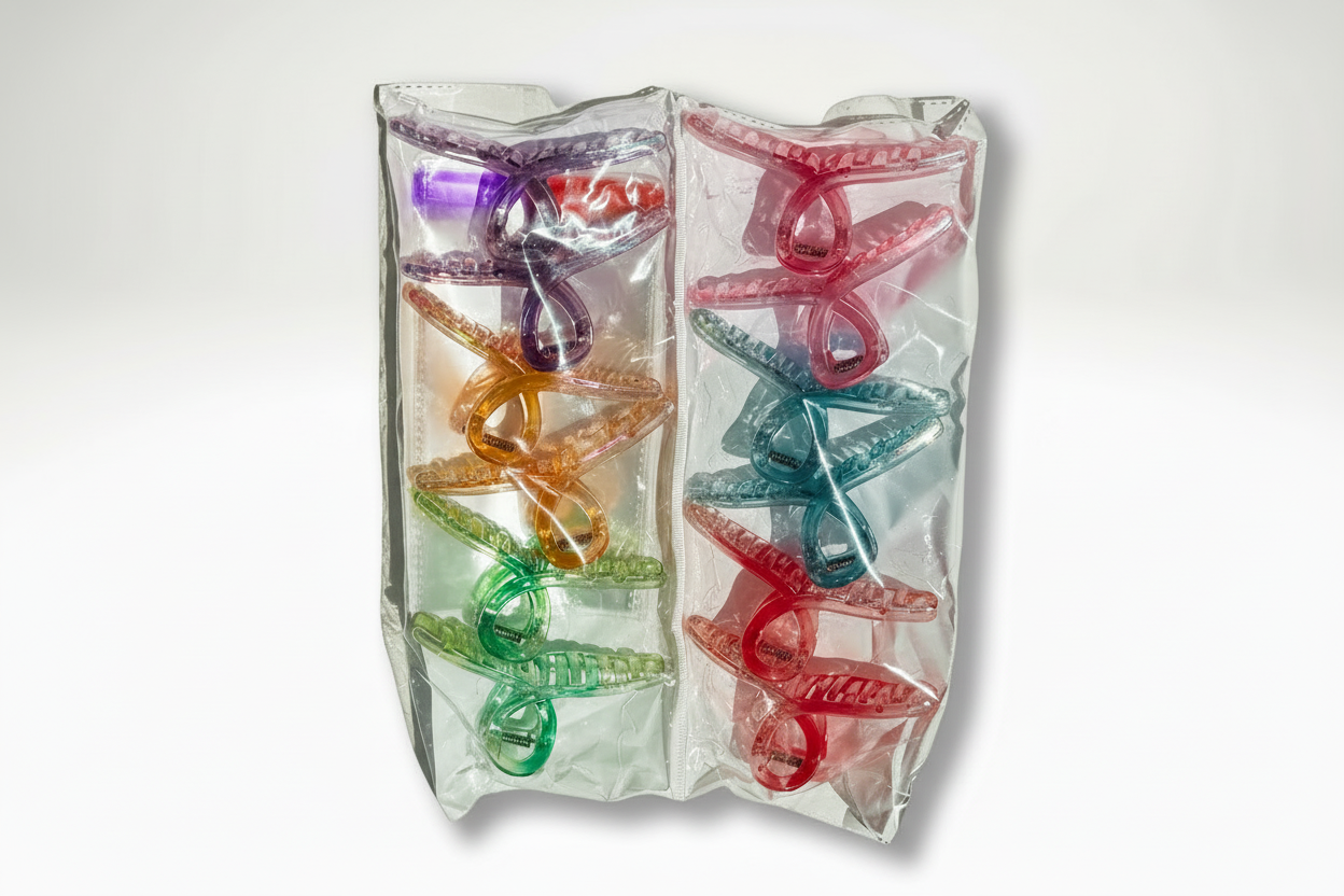 KCL - 10606 Colored Hair Clip 12PC Display