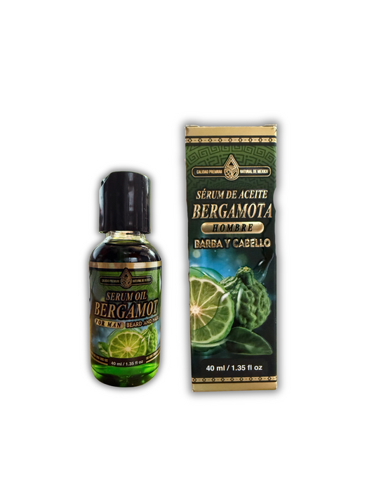 Suero De Aceite Bergamota Hombre Barba y Cabello 40Ml