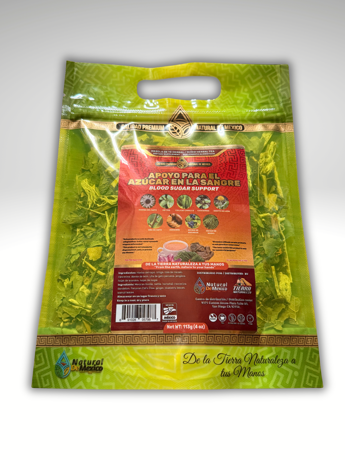 Natural De Mexico Apoyo Para El Azucar En La Sangre 4Oz