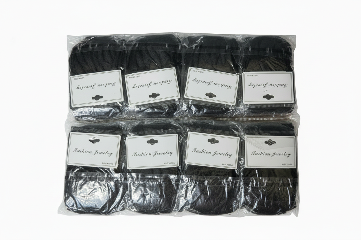 KPT-10811 Black Hair Ties 12PCS SET