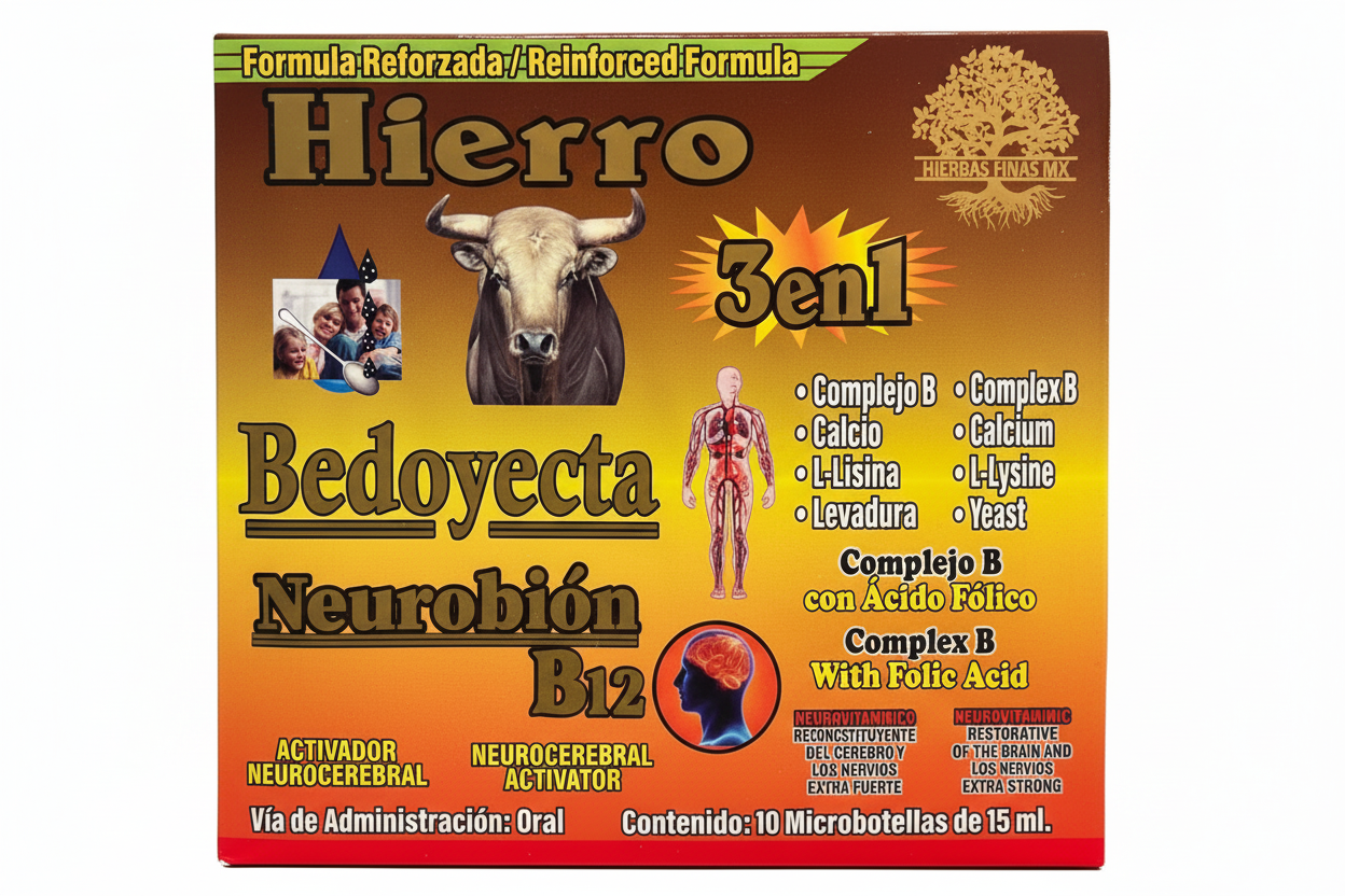 Ampolletas Bebibles Hierro 3 En 1 Bedoyecta Neurobion B12 15ML
