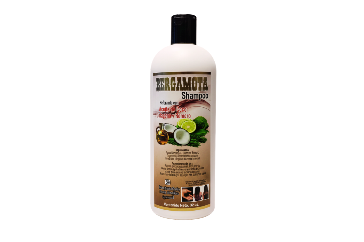 Shampoo Bergamota Con Aceite de Coco 32oz