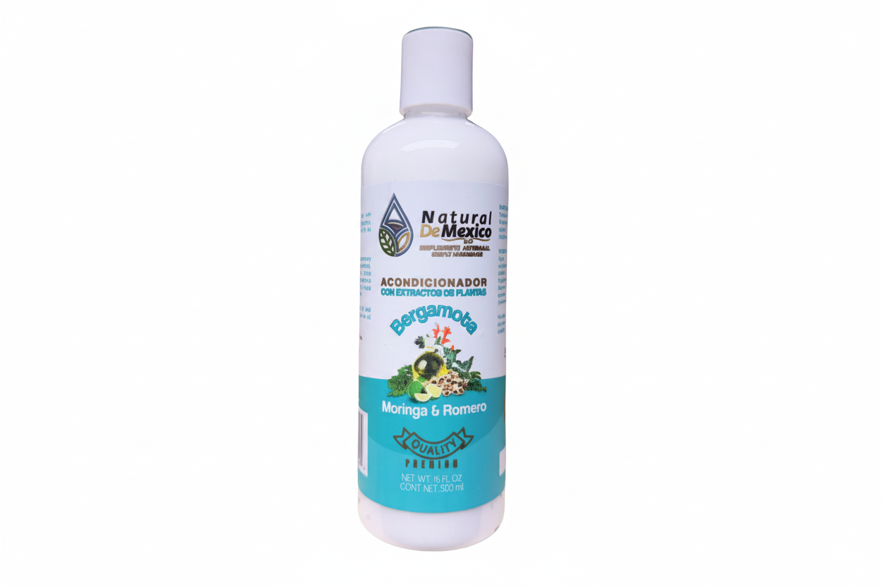 Natural De Mexico Acondicionador Bergamota Moringa Y Romero 500ML