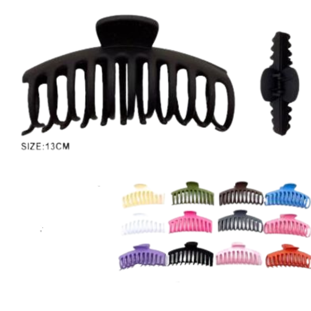 KCL-8660 - Hair Claw Clips, Assorted Colors (12 PCS )