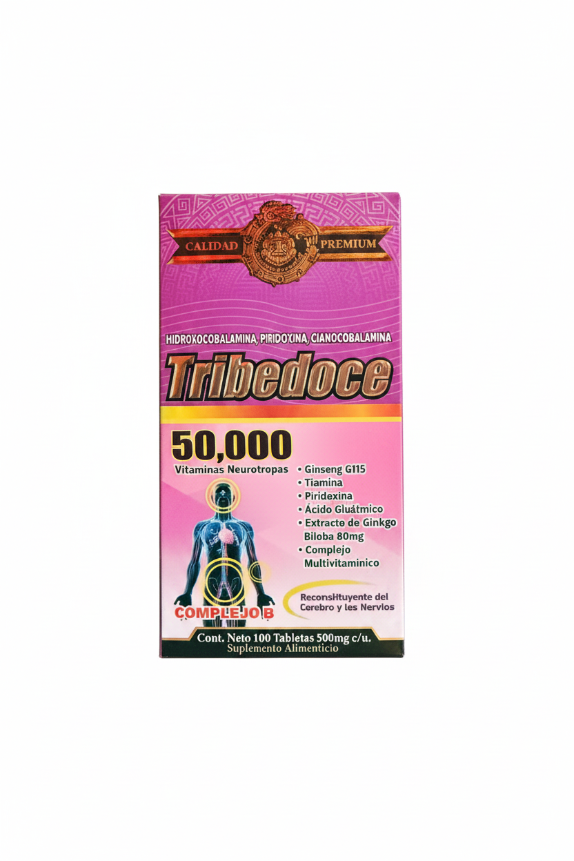 Natural De Mexico - Tribedoce 50,000 Vitaminas & Neurotropas / 100 Tabletas