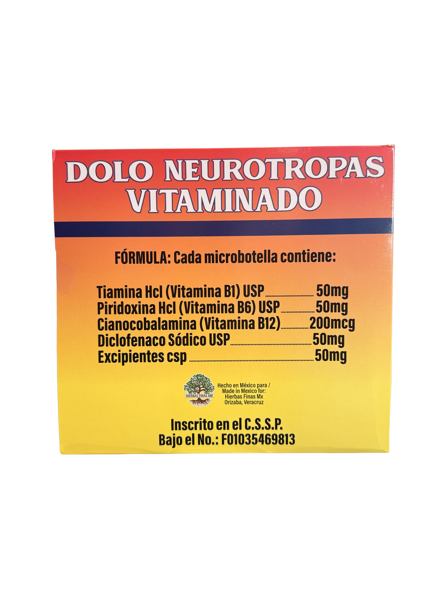 Ampolletas Bebibles "Dolo Neurotropas Vitaminado" 15ML