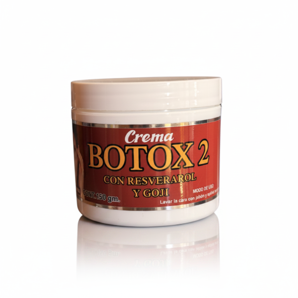 Crema Botox 2 Con Resveratrol Y Goji Original Natural Cont.150GM