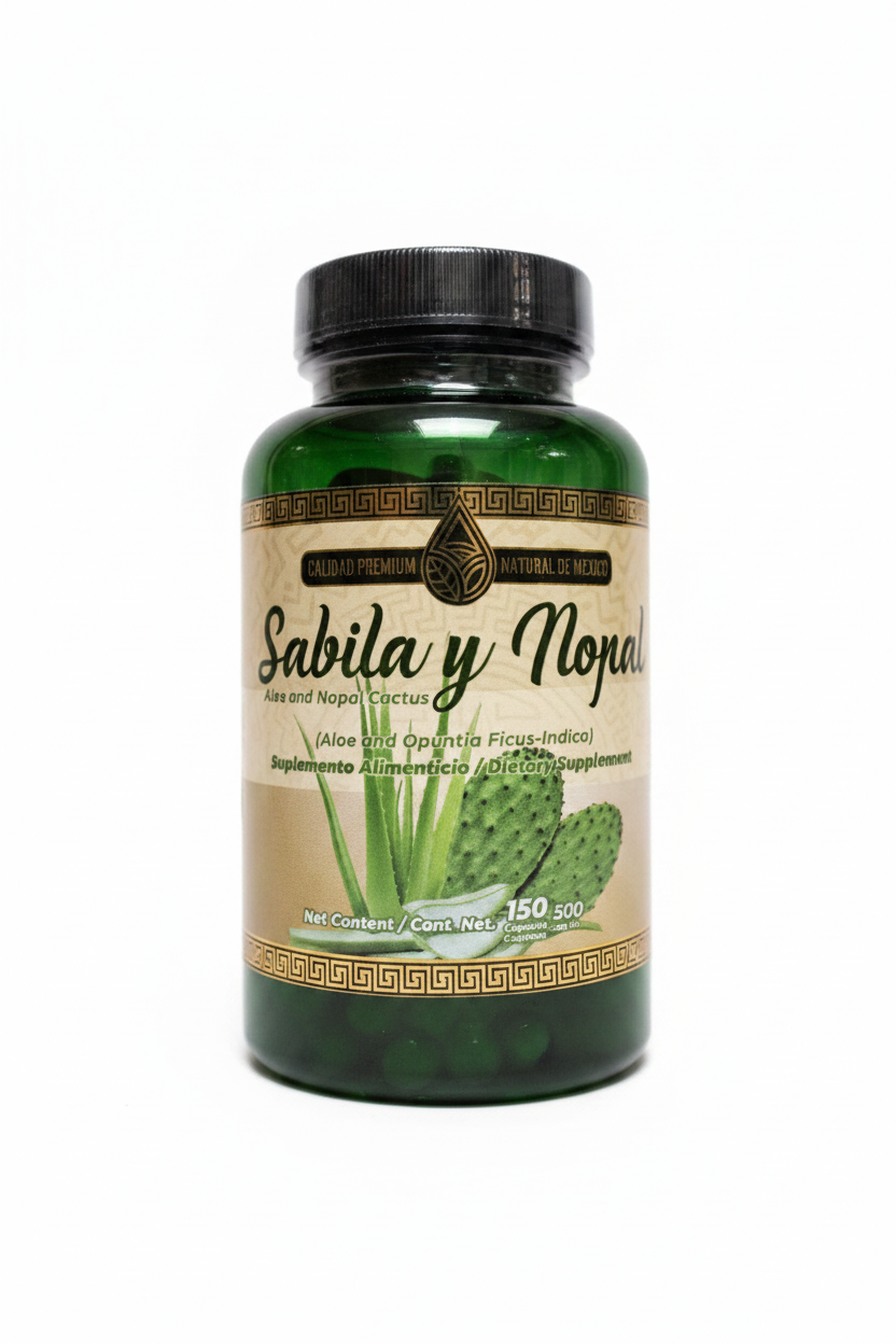 AJ-27 Sabila Y Nopal Cont. 150 Cápsulas