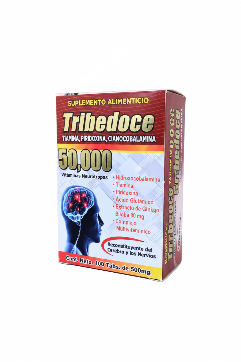 Suplemento Alimenticio Tribedoce 50,000 Vitaminas (100 Tabs /500MG)