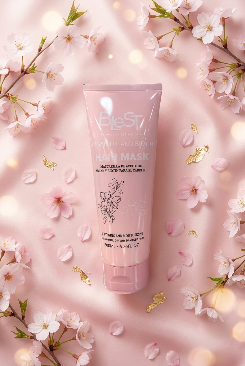BH-730 Blest New Argan Oil & Biotin Hair Mask Tube 200ML