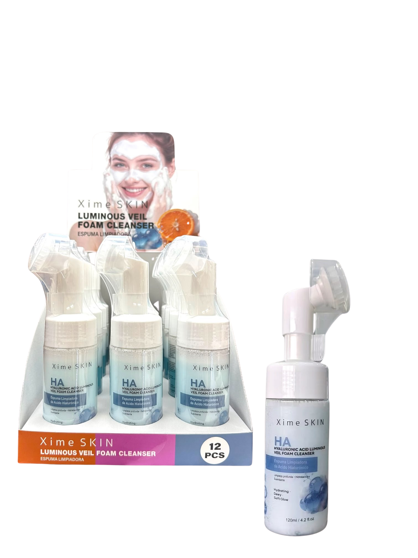 XS078 Xime Beauty HA Luminous Vail Foam Cleanser (1PCS)