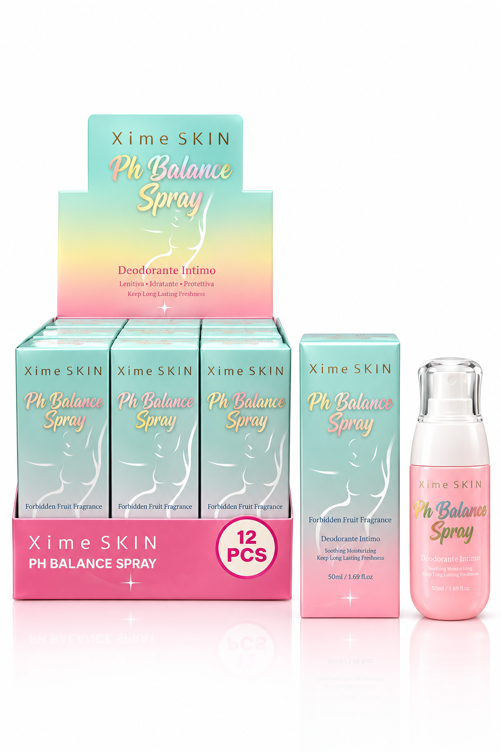 XS087 Xime Skin PH Balance Spray Forbidden Fruit Fragrance 50Ml (3PCS SET)