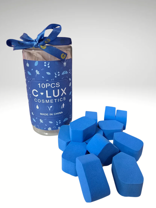 Clux Cosmetics - 10pcs Beauty Blenders - Blue