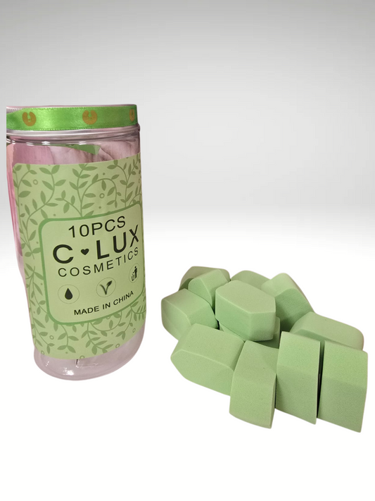10PCS Mini Sponge Set - GREEN