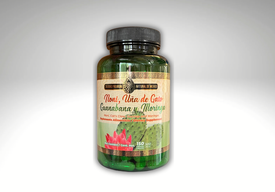 AAD-16 Noni, Uña de Gato, Guanabana y Moringa Cont. 150 Capsulas