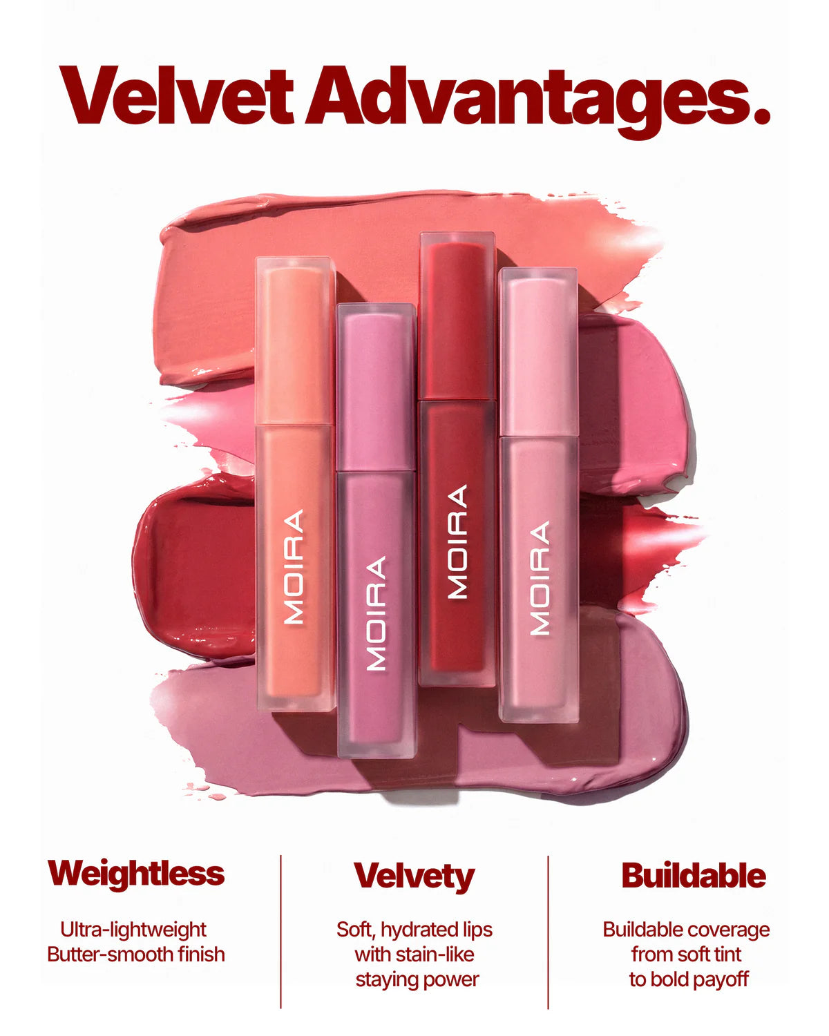 VALT011 Moira Velvet Air Lip Tint (011, Mulled Wine) 3PC SET