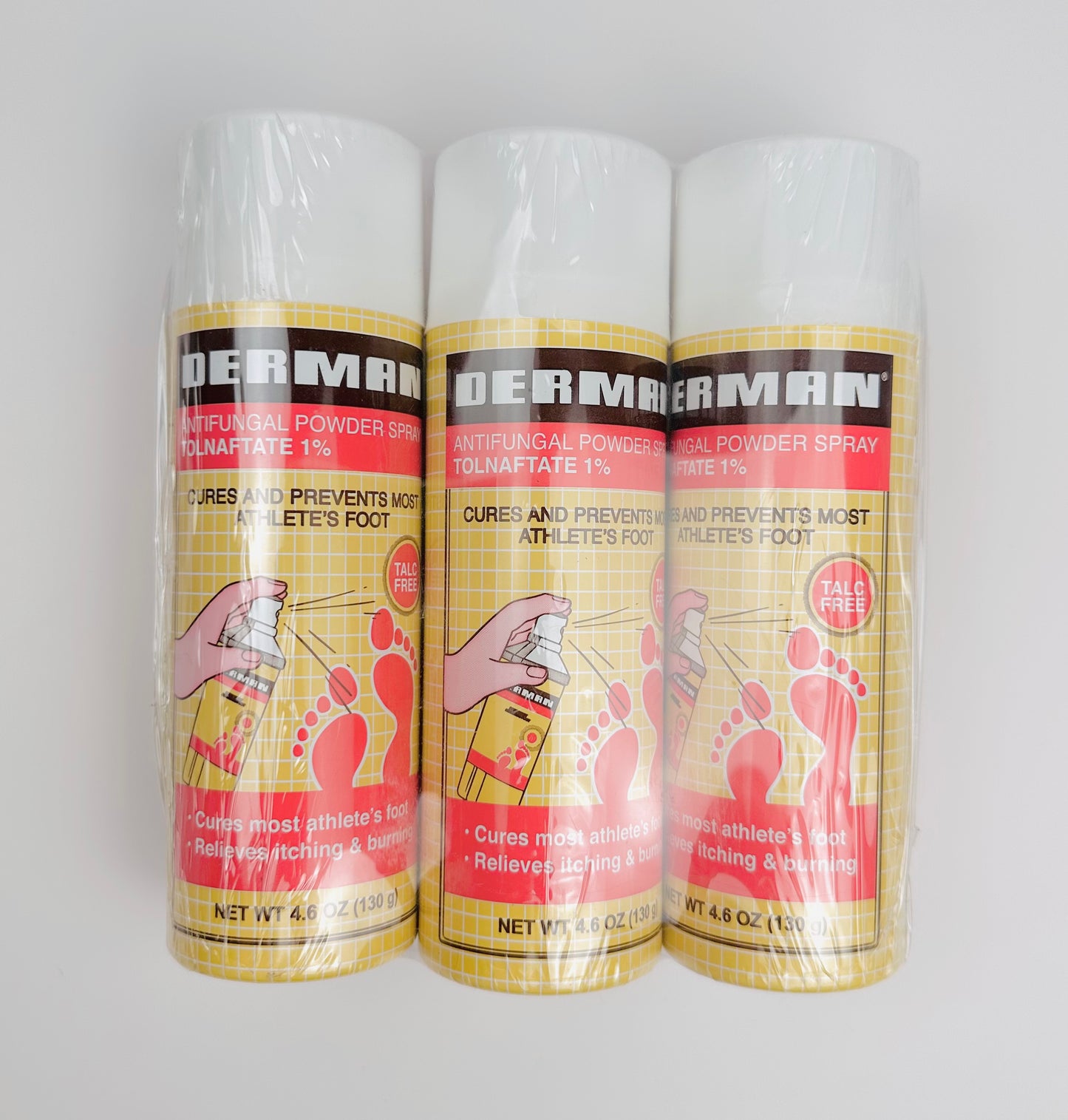 Derman Anti-Fungal Powder Spray 3pc Bundle
